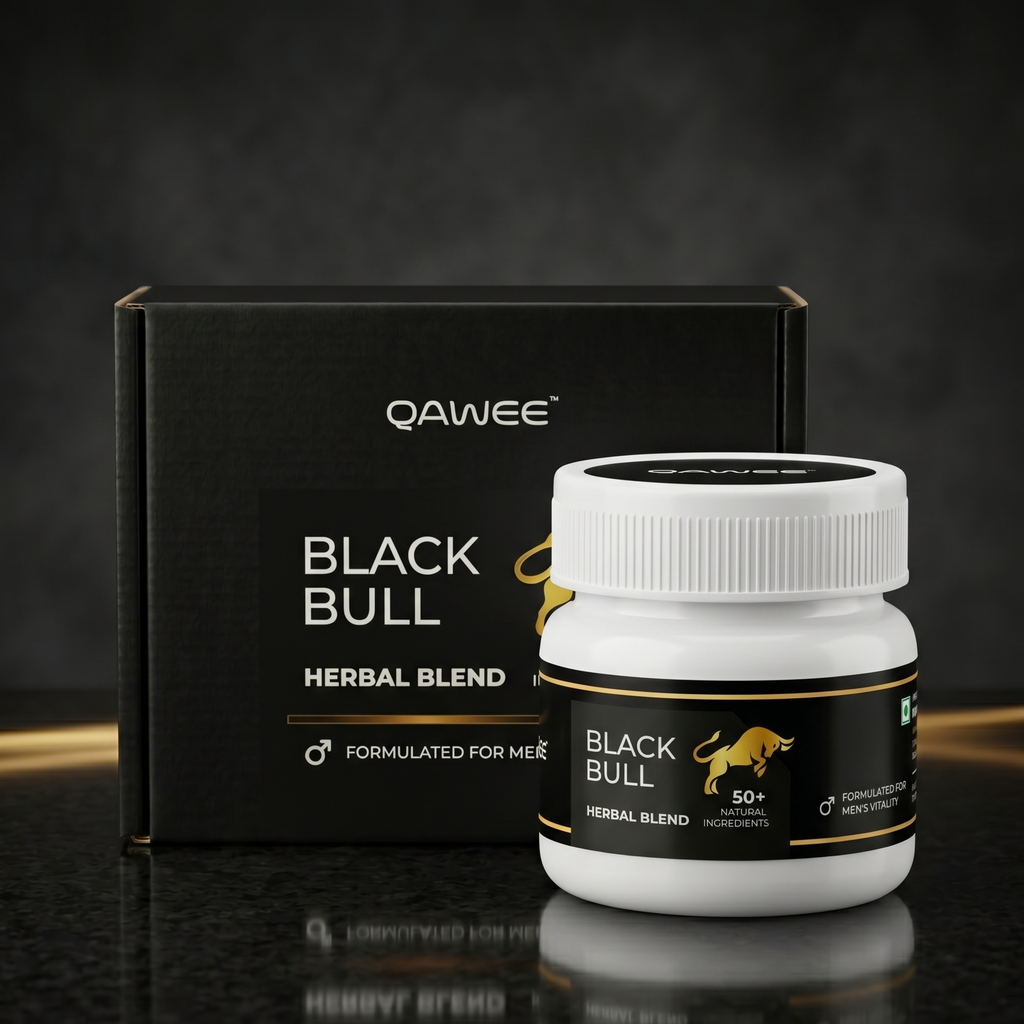 Qawee Black Bull – Premium Herbal Vitality Booster for Men | Daily Energy, Stamina & Performance